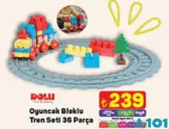DOLU OYUNCAK BLOKLU TREN SETİ 36 PARÇA